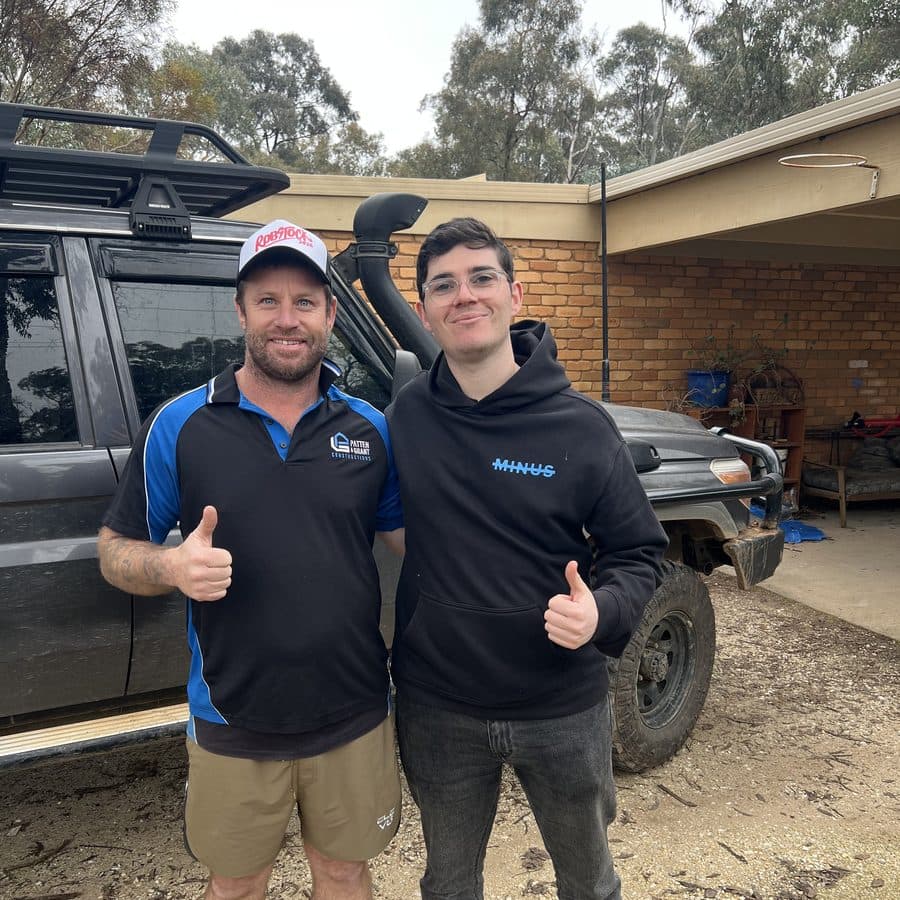 Nick with Tom from Patten & Grant Constructions